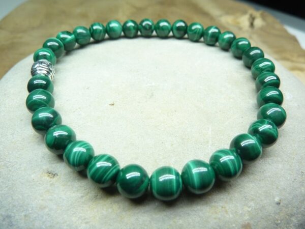 Bracelet Malachite - Perles rondes 6 mm