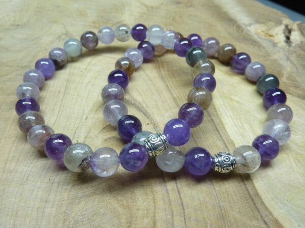 Bracelet Cacoxénite super seven - Perles 8 mm