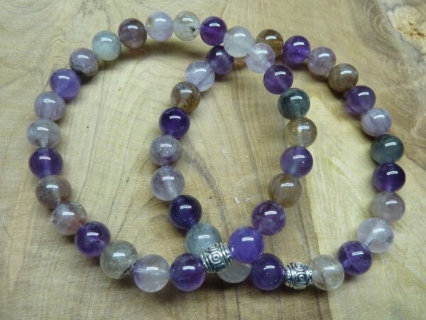 Bracelet Cacoxénite super seven - Perles 8 mm
