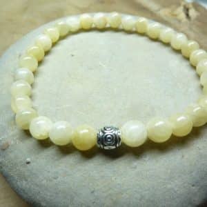 Bracelet Calcite jaune-Perles rondes 6 mm
