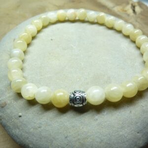 Bracelet Calcite jaune-Perles rondes 6 mm