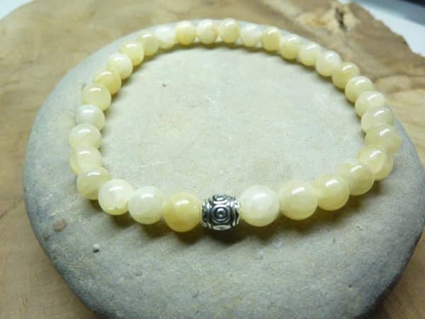 Bracelet Calcite jaune-Perles rondes 6 mm