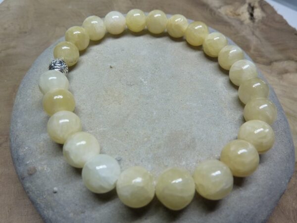 Bracelet Calcite orange - Perles rondes 8 mm