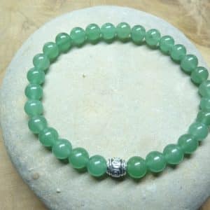 Bracelet Aventurine verte - Perles rondes 6 mm
