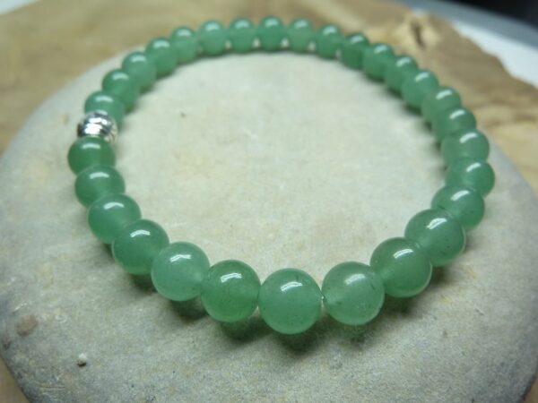 Bracelet Aventurine verte - Perles rondes 6 mm