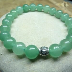 Bracelet Aventurine verte - Perles rondes 8 mm