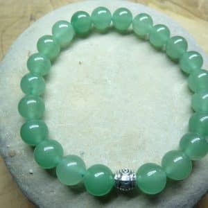 Bracelet Aventurine verte - Perles rondes 8 mm