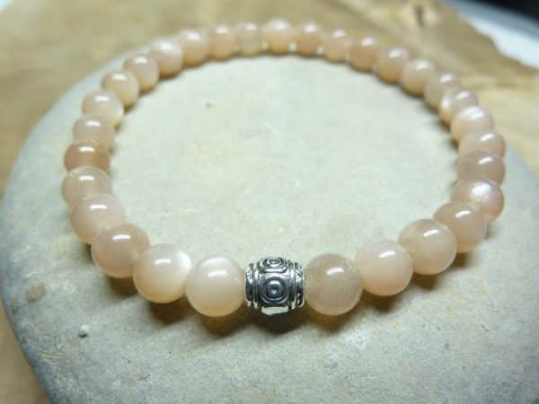 Bracelet Pierre de soleil - Perles rondes 6 mm