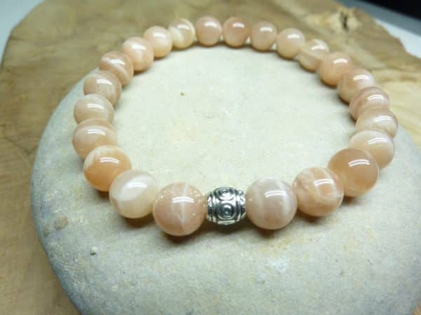 Bracelet Pierre de soleil - Perles rondes 8 mm