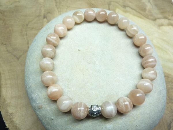 Bracelet Pierre de soleil - Perles rondes 8 mm