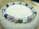 Bracelet Fluorite - perles rondes 6 mm