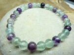 Bracelet Fluorite - perles rondes 6 mm