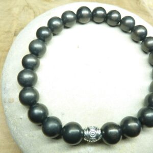 Bracelet Shungite - Perles rondes 8 mm