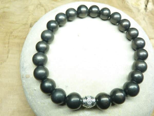 Bracelet Shungite - Perles rondes 8 mm