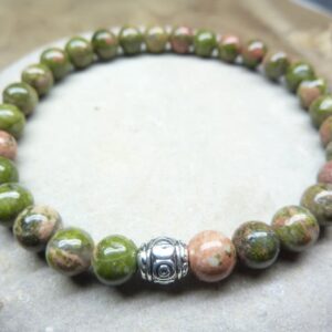 Bracelet Unakite - Perles rondes 6 mm