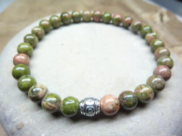 Bracelet Unakite - Perles rondes 6 mm
