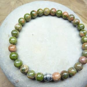 Bracelet Unakite - Perles rondes 6 mm