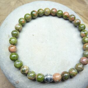 Bracelet Unakite - Perles rondes 6 mm