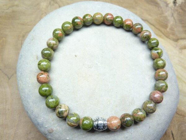 Bracelet Unakite - Perles rondes 6 mm