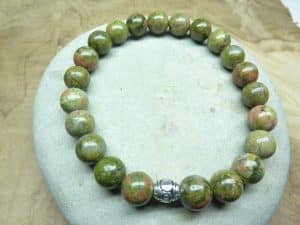 Bracelet Unakite - Perles rondes 8 mm