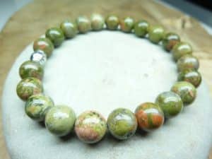 Bracelet Unakite - Perles rondes 8 mm