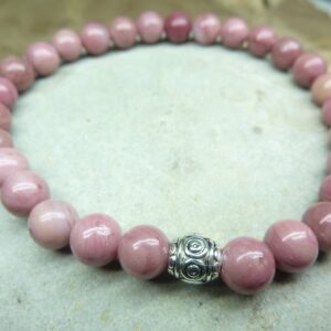 Bracelet Rhodochrosite - Perles rondes 6 mm