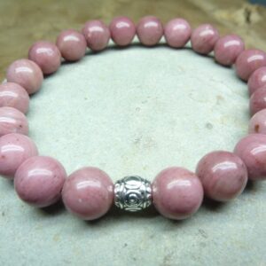 Bracelet Rhodochrosite - Perles rondes 8 mm