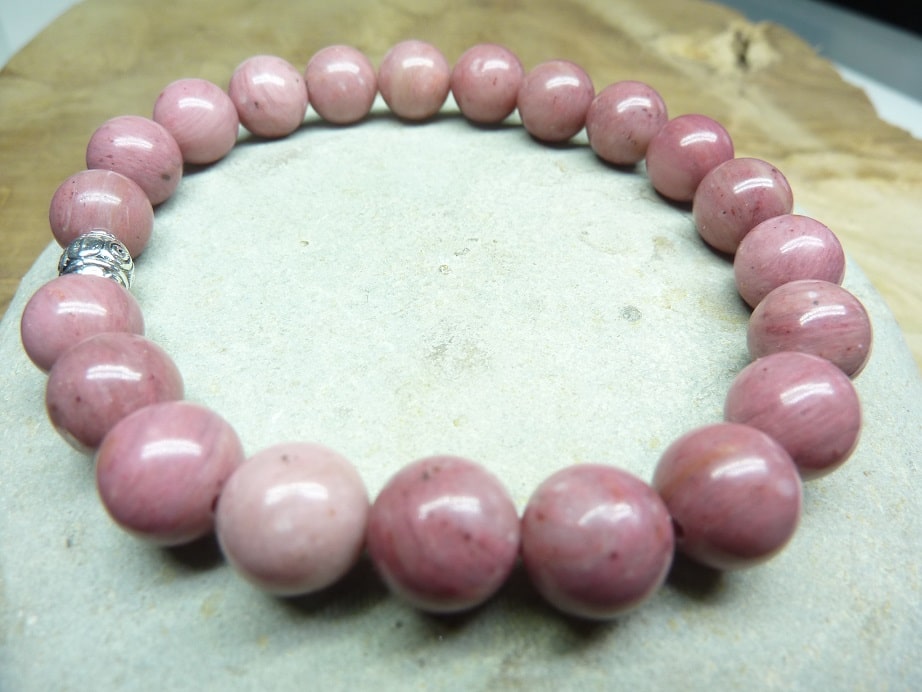 Bracelet Rhodochrosite - Perles rondes 8 mm