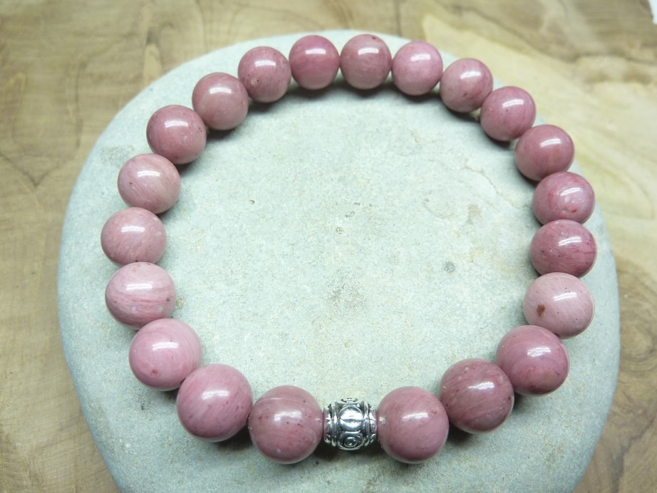 Bracelet Rhodochrosite - Perles rondes 8 mm