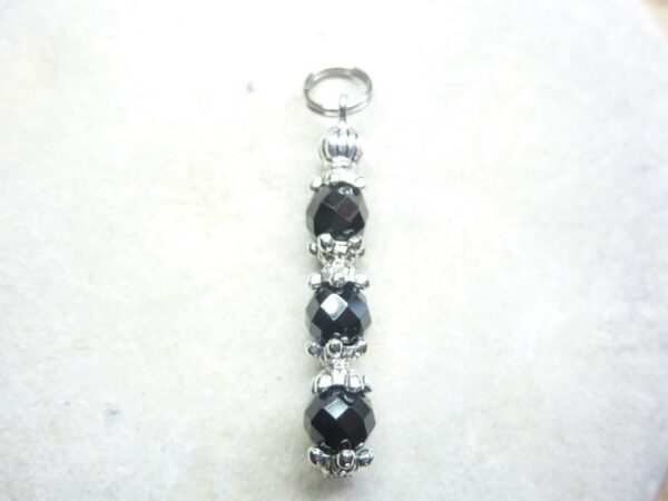 Pendentif Spinelle noir 6 mm