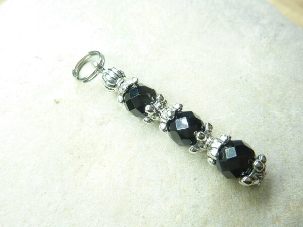 Pendentif Spinelle noir 6 mm