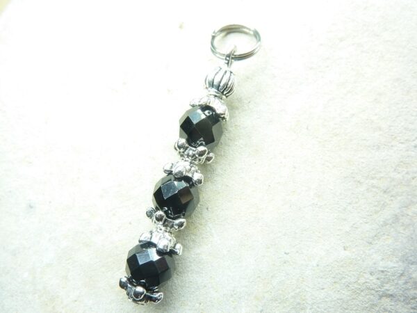 Pendentif Spinelle noir 6 mm