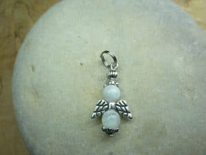 Pendentif Pierre de lune - Perles rondes 6 mm