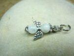Pendentif Pierre de lune - Perles rondes 6 mm