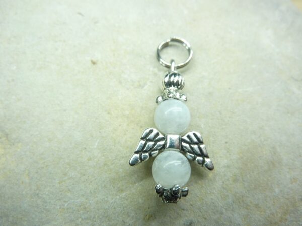 Pendentif Pierre de lune - Perles rondes 6 mm