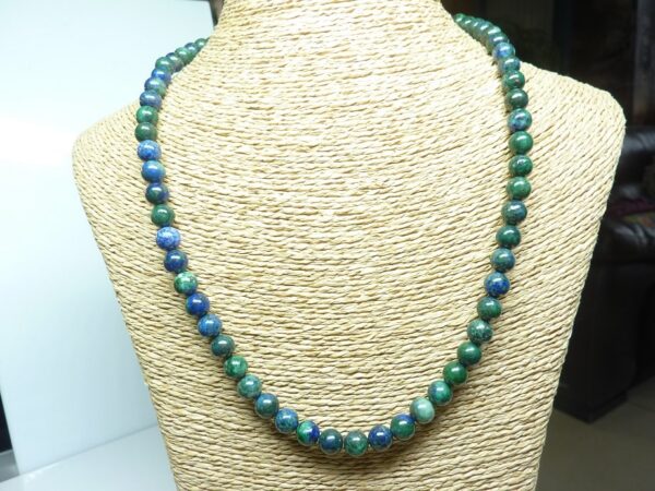 Collier Chrysocolle - Perles rondes 8 mm