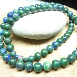 Collier Chrysocolle - Perles rondes 8 mm