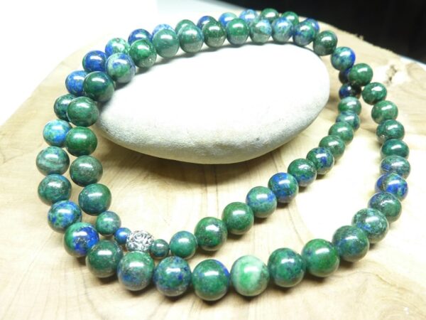 Collier Chrysocolle - Perles rondes 8 mm
