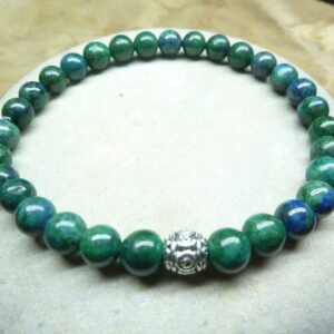 Bracelet Chrysocolle - Perles rondes 6 mm