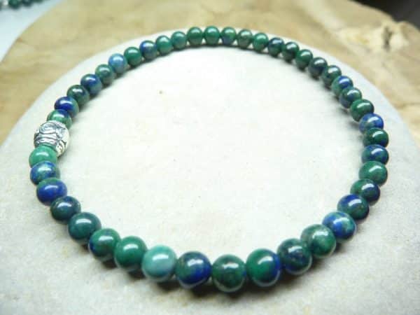 Bracelet Chrysocolle - Perles rondes 4 mm
