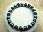 Bracelet Spinelle noir - Perles 8 mm