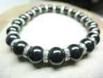 Bracelet Spinelle noir - Perles 8 mm