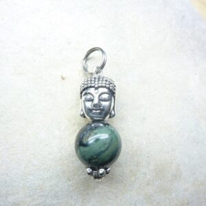 Pendentif Jaspe Kambamba 10 mm - Bouddha