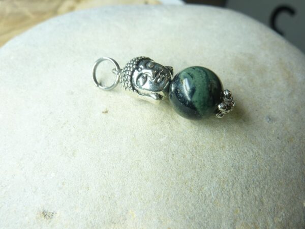 Pendentif Jaspe Kambamba 10 mm - Bouddha