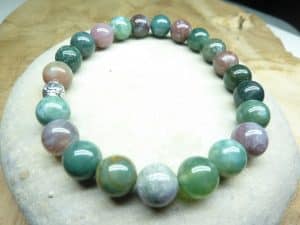Bracelet Agate Indienne - Perles rondes 8 mm
