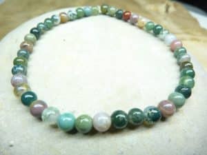 Bracelet Agate Indienne - Perles rondes 4 mm