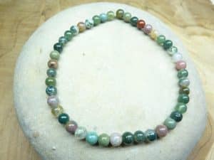 Bracelet Agate Indienne - Perles rondes 4 mm