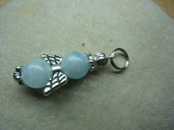 Pendentif Aigue marine - Perles rondes 8 mm