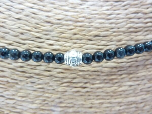 Collier Tourmaline noire - Perles rondes 4 mm