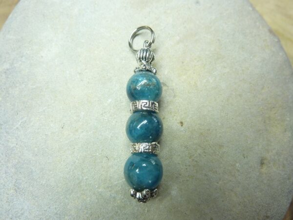 Pendentif Apatite - perles rondes 8 mm